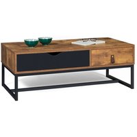 Idmarket - Rechteckiger Couchtisch chicago 2 Schubladen Industriedesign von IDMARKET
