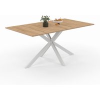 Rechteckiger Esstisch ALIX 8 Personen Spinnenfuß Holz und Weiß 160 cm von IDMARKET