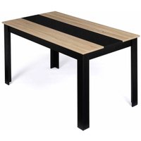 Rechteckiger Esstisch GEORGIA 6 Personen schwarz und Buchenholznachbildung 140 x 90 cm Rechteckiger Esstisch GEORGIA 6 Personen schwarz und Buchenholznachbildung 140 x 90 cm von IDMARKET