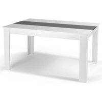 Rechteckiger Esstisch GEORGIA 6 Personen weiß und grau 140 x 90 cm Rechteckiger Esstisch GEORGIA 6 Personen weiß und grau 140 x 90 cm von IDMARKET