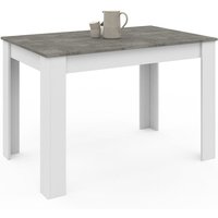 Rechteckiger Esstisch ROZY 6 Personen weiß Tischplatte Betoneffekt 110 cm Rechteckiger Esstisch ROZY 6 Personen weiß Tischplatte Betoneffekt 110 cm von IDMARKET