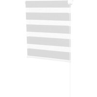 Rollo Zebra Tag Nacht 50 x 150 cm weiß von IDMARKET