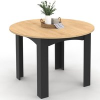 Runder Esstisch DONA 4-6 Personen schwarz Buchenholzplatte 110 cm Runder Esstisch DONA 4-6 Personen schwarz Buchenholzplatte 110 cm von IDMARKET