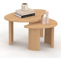 Satz von 2 ausziehbaren Couchtischen COLINE 70/50 Holz in Buchenoptik Satz von 2 ausziehbaren Couchtischen COLINE 70/50 Holz in Buchenoptik von IDMARKET