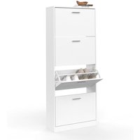 Idmarket - Schuhschrank 24 Paar klark 4 Türen weiß Idmarket - Schuhschrank 24 Paar klark 4 Türen weiß von IDMARKET