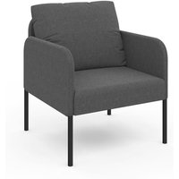 Sessel auguste Stoffbezug anthrazitgrau Metallfüße schwarz Sessel auguste Stoffbezug anthrazitgrau Metallfüße schwarz von IDMARKET