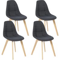 Set aus 4 skandinavischen Stoffstühlen gaby grau für Esszimmer von IDMARKET