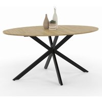 Idmarket - Table à manger ovale alix 6 personnes pied araignée bois et noir 150 cm von IDMARKET