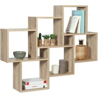 Idmarket - Wandregal mit zwei Positionen lucas Holz in Buchenoptik von IDMARKET