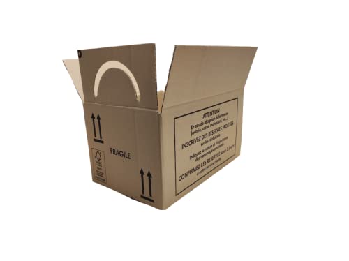 10 Schachteln in 47.29x34.10x5.80cm zum Umziehen, Versenden oder Aufbewahren. Braun von IDMENAGE
