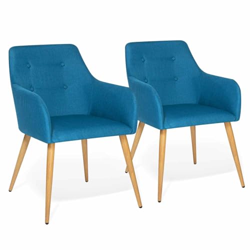IDMarket – 2 Sessel Dania blau von IDMarket