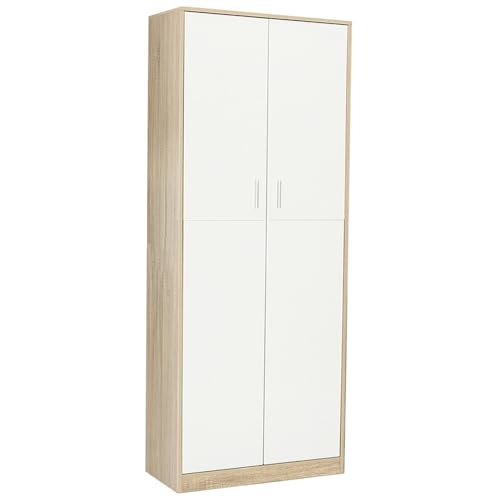 IDMarket - Büroschrank, 190 cm, multifunktional, Maria, Holz und Weiß, 2 Türen, 4 Einlegeböden IDMarket - Büroschrank, 190 cm, multifunktional, Maria, Holz und Weiß, 2 Türen, 4 Einlegeböden von IDMarket