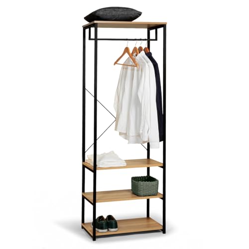 IDMarket – Detroit Dressing Industrie-Design Kleiderständer, Kleiderstange in Schwarz IDMarket – Detroit Dressing Industrie-Design Kleiderständer, Kleiderstange in Schwarz von IDMarket