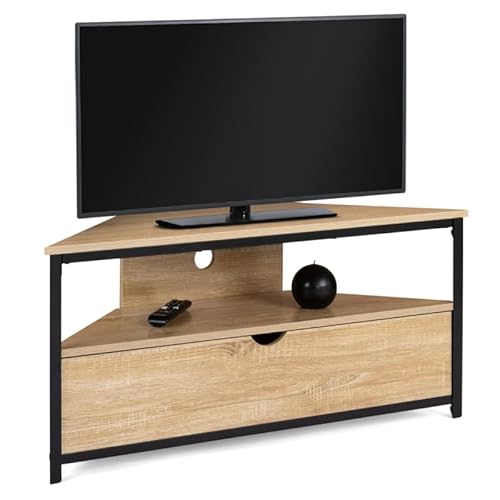 IDMarket - Eck-TV-Möbel Detroit mit Schrank Industriedesign von IDMarket