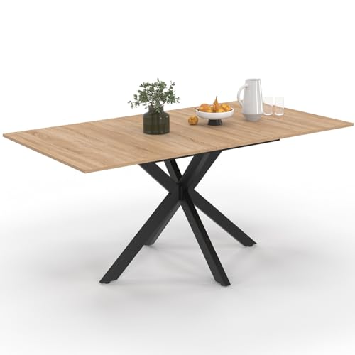 IDMarket Esstisch, ausziehbar, rechteckig, Alix, 4-8 Personen, Spinnenfuß, Holz und Schwarz, 120 – 160 cm IDMarket Esstisch, ausziehbar, rechteckig, Alix, 4-8 Personen, Spinnenfuß, Holz und Schwarz, 120 – 160 cm von IDMarket
