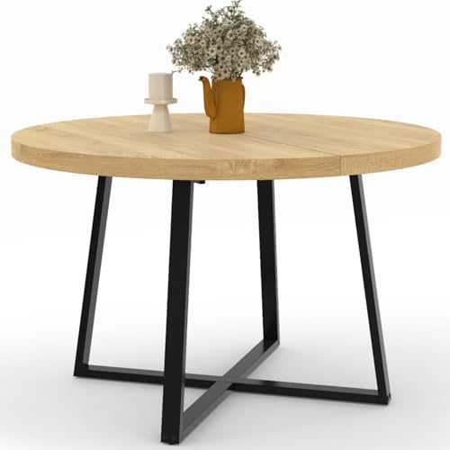 IDMarket - Esstisch, rund, Selma, 4-6 Personen, Holz und Schwarz, 110 cm IDMarket - Esstisch, rund, Selma, 4-6 Personen, Holz und Schwarz, 110 cm von IDMarket
