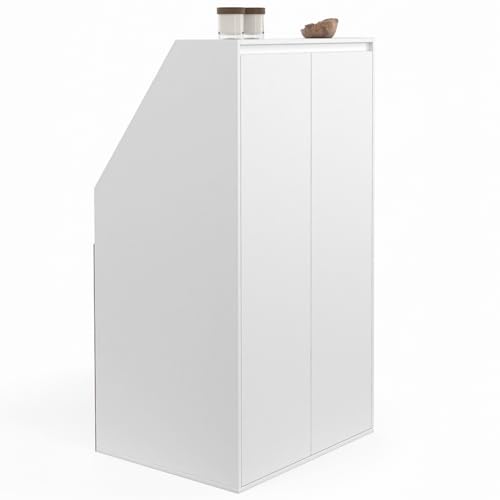 IDMarket - Hängeschrank 2-türig TOMI 60 x 50 x 70/110 cm weiß von IDMarket