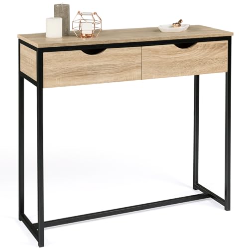 IDMarket - Konsole mit 2 Schubladen Detroit Industriedesign von IDMarket