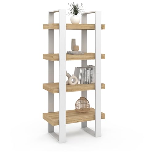 IDMarket Phoenix 4-stöckiges Bücherregal aus Holz und Weiß IDMarket Phoenix 4-stöckiges Bücherregal aus Holz und Weiß von IDMarket