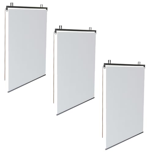 IDMarket - Set mit 3 Rollos, L 124 x H 225 cm, für Pergola, weiß von IDMarket
