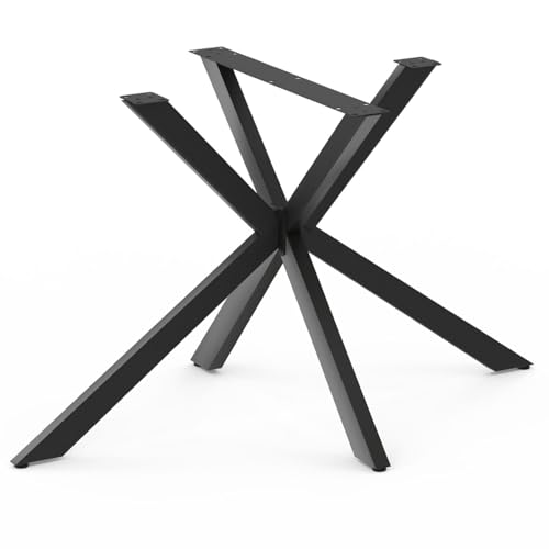 IDMarket Tischbein in Form einer Spinne Alix, Metall, Schwarz, 130 cm, Industriedesign von IDMarket