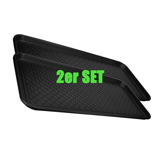 IDOHOME 2er Set Schuhablage Schuhabtropfschale Groß XXL 76x38 cm - Schuhunterlage Plastik für den Flur - Abtropfmatte Schuhe - Abtropfmatte für Schuhe zum Schutz des Bodens vor Schmutz von IDOHOME