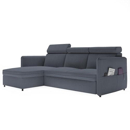 IDOHOME Sofa mit Schlaffunktion 160x220 - Grau Ecksofa mit Schlaffunktion und Bettkasten - Schlafsofa - Couch - Schlafsofa mit Bettkasten - Soro-Gewebe IDOHOME Sofa mit Schlaffunktion 160x220 - Grau Ecksofa mit Schlaffunktion und Bettkasten - Schlafsofa - Couch - Schlafsofa mit Bettkasten - Soro-Gewebe von IDOHOME