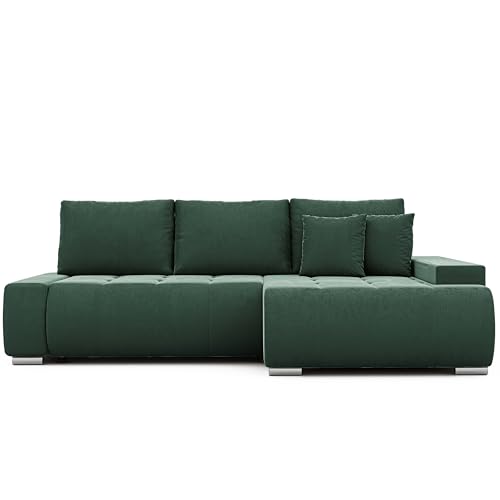 IDOHOME Sofa mit Schlaffunktion 227x153 - Ecksofa mit Schlaffunktion und Bettkasten - Schlafsofa mit Bettkasten - Sofa 3 Sitzer - Couch Links von IDOHOME
