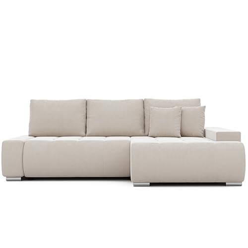 IDOHOME Sofa mit Schlaffunktion 227x153 - Ecksofa mit Schlaffunktion und Bettkasten - Schlafsofa mit Bettkasten - Sofa 3 Sitzer - Couch Links von IDOHOME
