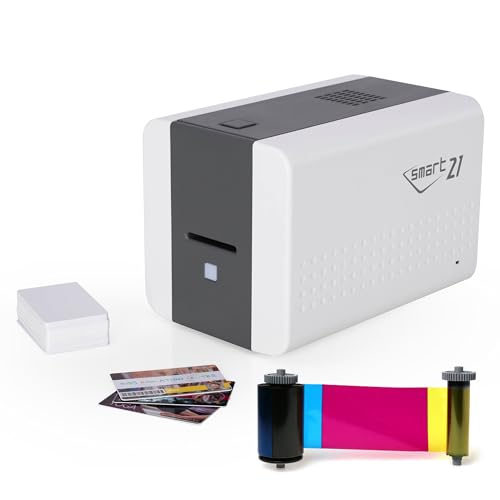 IDP SMART-21S Simplex-Drucker-Kit mit PC-Software, 100 YMCKO-Farbband und 100 PVC-Kunststoffkarten von IDP IDP