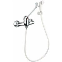 Idral - Externer Duschmischer mit weißer hygienischer Handbrause Easy 02404 Chrom von IDRAL