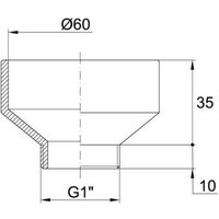 Idral - Ablaufstutzen für Urinal 0236 Verchromt - Messing von IDRAL