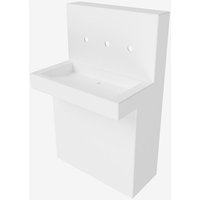 Idral - Multifunktionskonsole mit integriertem Schiebewaschbecken aus solid surface, weiß mattiert Idral - Multifunktionskonsole mit integriertem Schiebewaschbecken aus solid surface, weiß mattiert von IDRAL
