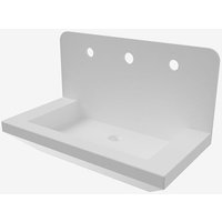 Idral - Multifunktionskonsole mit integriertem Schiebewaschbecken aus solid surface, weiß mattiert Idral - Multifunktionskonsole mit integriertem Schiebewaschbecken aus solid surface, weiß mattiert von IDRAL