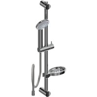 Verchromte ABS-Gleitstange mit Handbrause, flexiblem Schlauch und Seifenschale Idral 12015 Verchromt - Messing Verchromte ABS-Gleitstange mit Handbrause, flexiblem Schlauch und Seifenschale Idral 12015 Verchromt - Messing von IDRAL