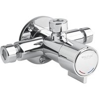 Zeitgesteuerte Wand-Brausebatterie der Serie minimal mit blockiergeschützter Drucktastensteuerung und externer Stromzufuhr - Idr von IDRAL