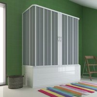 Idralite - 3-Seitiger Badewannenaufsatz in pvc mit Faltduschtür zentral 70x170x70 cm weiss mod. Flex Idralite - 3-Seitiger Badewannenaufsatz in pvc mit Faltduschtür zentral 70x170x70 cm weiss mod. Flex von IDRALITE