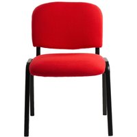 Idralite - 6 Gepolsterte Stühle Stapelbar Aus Stoff rot - Büro Versammlung Warteraum Idralite - 6 Gepolsterte Stühle Stapelbar Aus Stoff rot - Büro Versammlung Warteraum von NOTEK