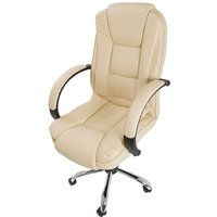 Idralite - Bürostuhl Chefsessel manager Kippfunktion Drehbarer Bürosessel aus Kunstleder Beige von IDRALITE
