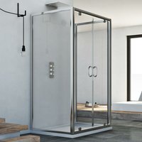 Duschkabine 3-seitig Klarglas h 185 mod. Sintesi Trio 2 Türen 80x90x80cm Duschkabine 3-seitig Klarglas h 185 mod. Sintesi Trio 2 Türen 80x90x80cm von IDRALITE