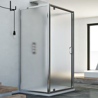 Duschkabine 3-seitig Strukturglas h 185 mod. Sintesi Trio 1 Tür 70x100x70 Öff. 100 cm von IDRALITE