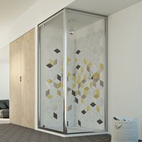 Duschkabine Klarglas h 198 mod. Cristal Duo 1 Tür 80x80 Öff. 80 cm von IDRALITE