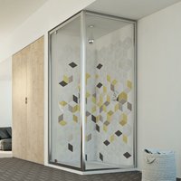 Duschkabine Klarglas h 198 mod. Cristal Duo 1 Tür 90x100 Öff. 100 cm von IDRALITE