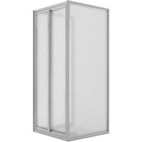 Duschkabine Saloon 3-seitig Strukturglas h 185 mod. Clint 80x100x80 cm Öff. 100 von IDRALITE