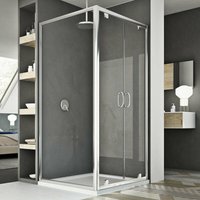 Duschkabine Saloon Klarglas h 185 mod. Sintesi Duo 2 Türen 80x100 Öff. 100 cm Duschkabine Saloon Klarglas h 185 mod. Sintesi Duo 2 Türen 80x100 Öff. 100 cm von IDRALITE