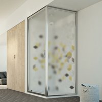 Idralite - Duschkabine Strukturglas h 198 mod. Cristal Duo 1 Tür 75x90 Öff. 75 cm von IDRALITE