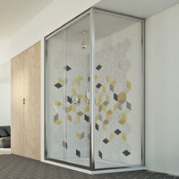 Idralite - Duschkabine eckig Klarglas h 198 mod. Young Duo 1 Tür 80x110 cm von IDRALITE