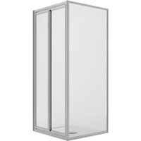 Duschkabine eckig Saloon mit 2 Schwenktüren Klarglas h 185 mod. Clint 80x80 cm Öff. 80 von IDRALITE