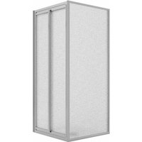 Idralite - Duschkabine eckig Saloon mit 2 Schwenktüren Strukturglas h 185 mod. Clint 80x90 cm Öff. 90 von IDRALITE