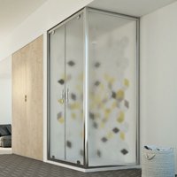 Duschkabine eckig Strukturglas h 198 mod. Cristal Duo 2 Türen 90x110 Öff. 110 cm von IDRALITE